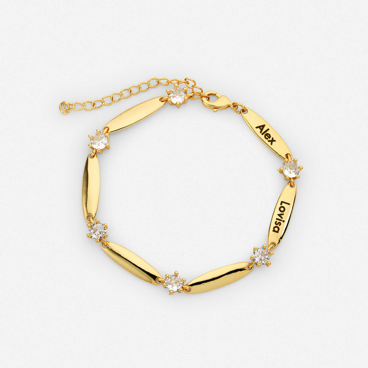 Gelang Kristal Batang Personalisasi