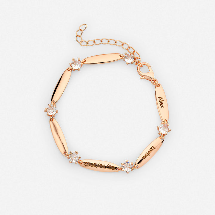 Gelang Kristal Batang Personalisasi
