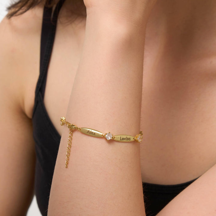 Gelang Kristal Batang Personalisasi