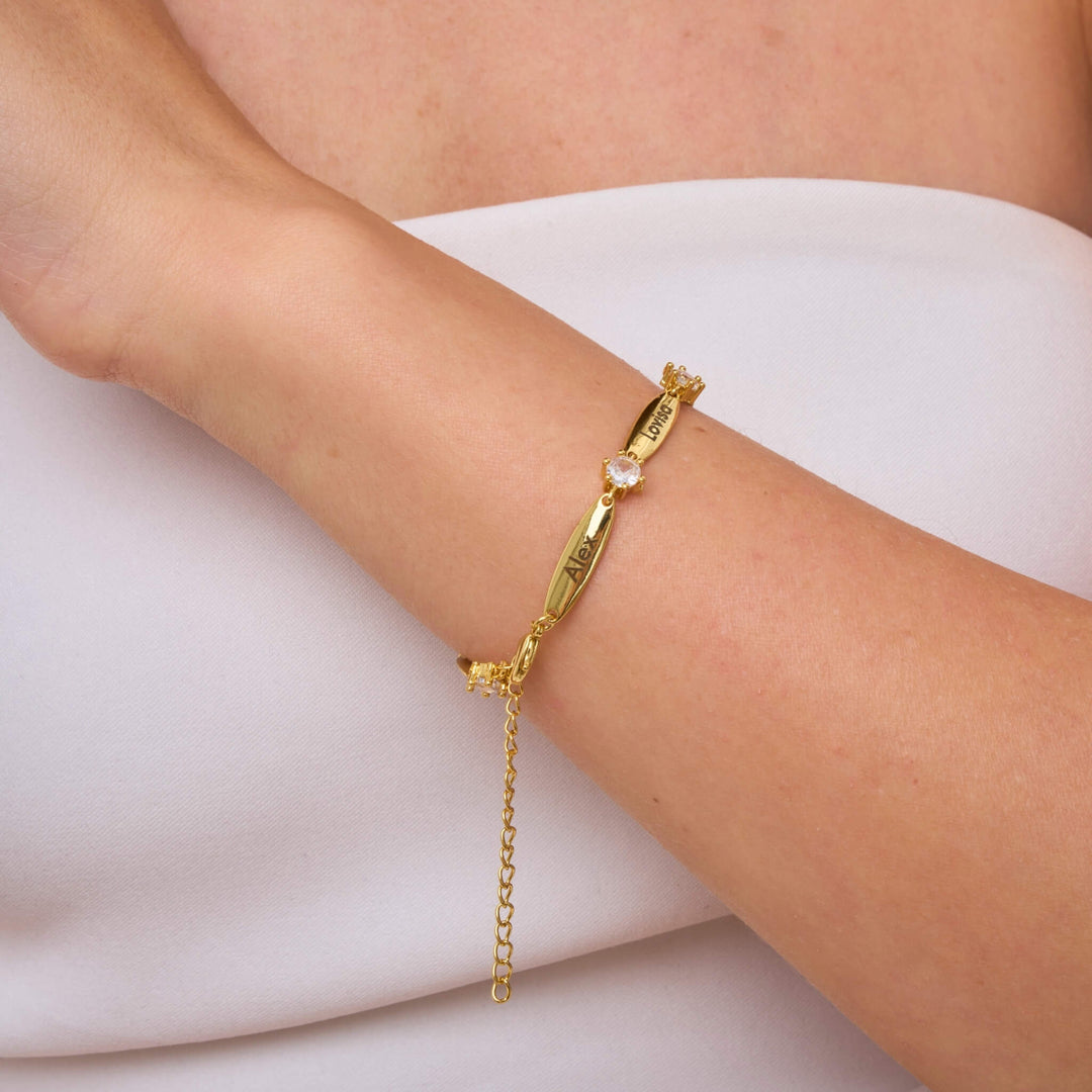 Gelang Kristal Batang Personalisasi