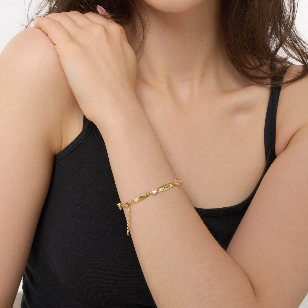 Gelang Kristal Batang Personalisasi