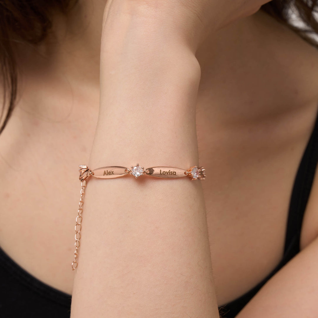 Gelang Kristal Batang Personalisasi